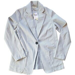 Max Studio Women's Single‎ Button Gray Pinstripe Blazer size XS #1114